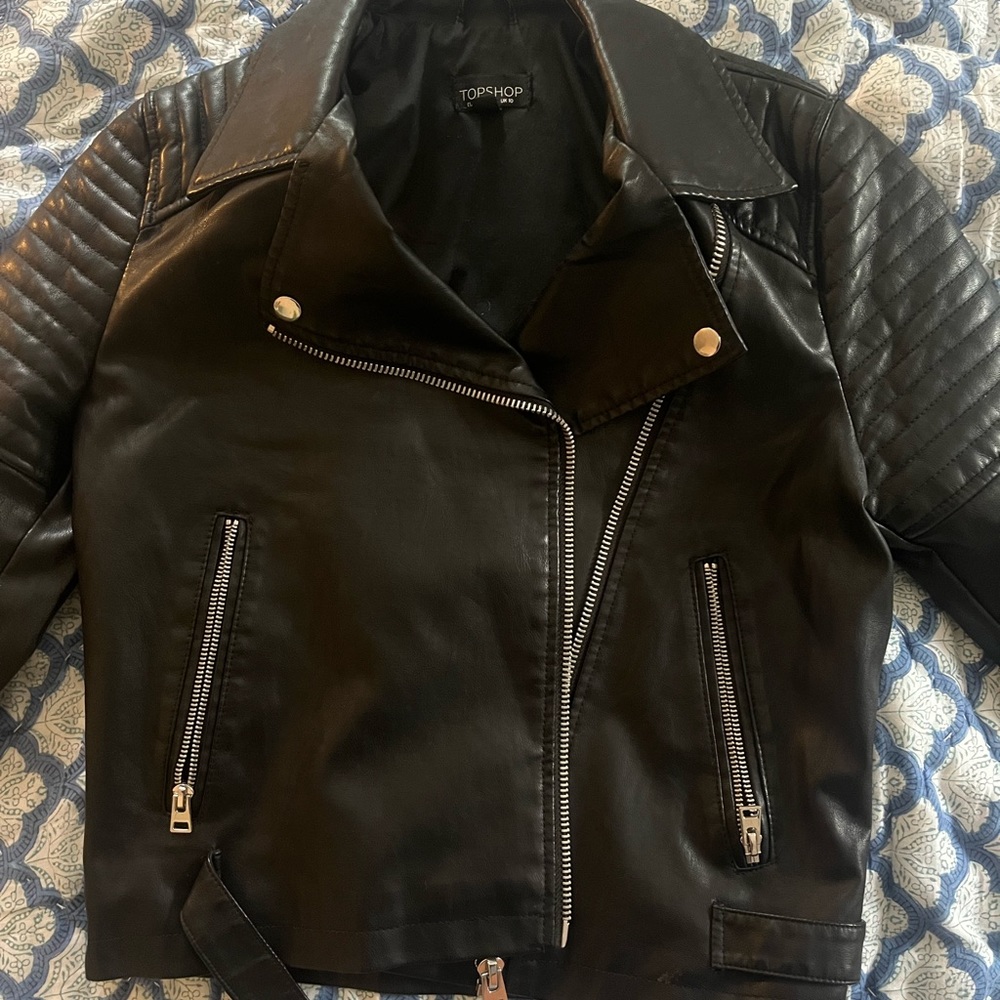 Topshop pleather Jacket